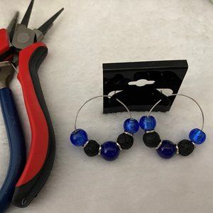 BOGO EO Diffuser Earrings Blue 925 Silver